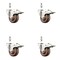 Service Caster 3 Inch 316SS High Temp Glass Filled Nylon 1/2 Inch Stem Caster Set Lock Brake SCC SCC-SS316TSTTL20S314-GFNSHT-121315-4 - alternate 1